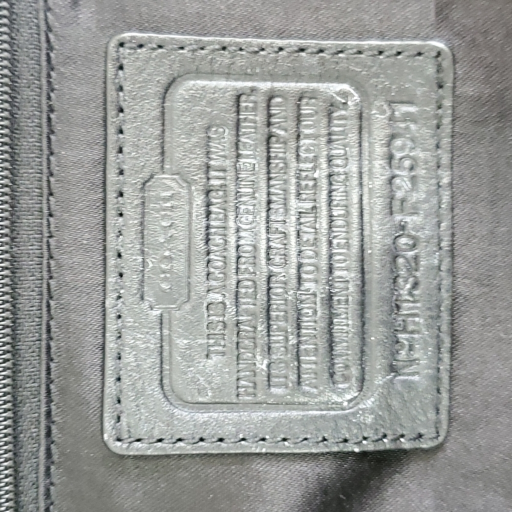 Coach Taylor Leather Tote Black Purse Bag F 25941 zip top - Picture 12 of 13